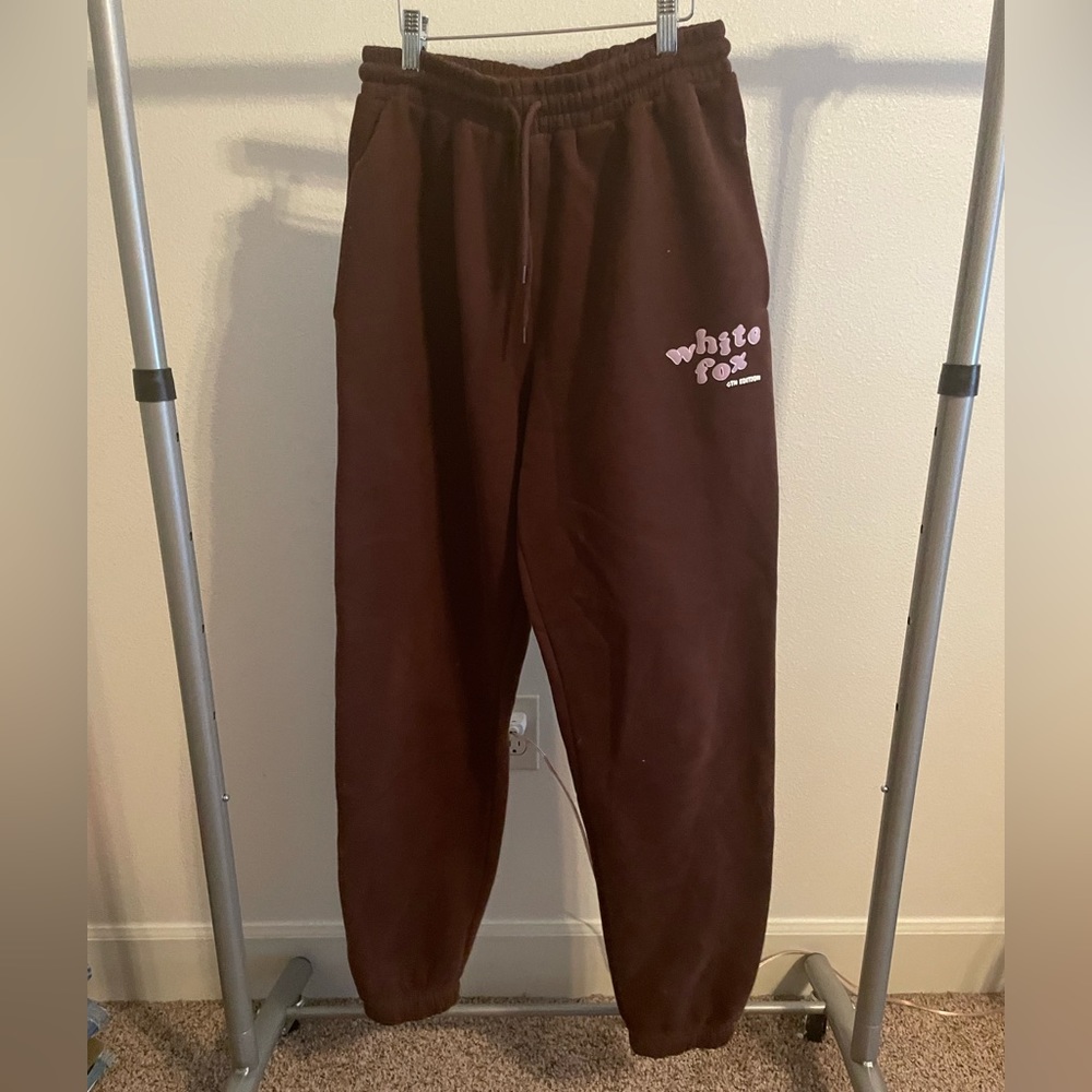 White fox sweatpants